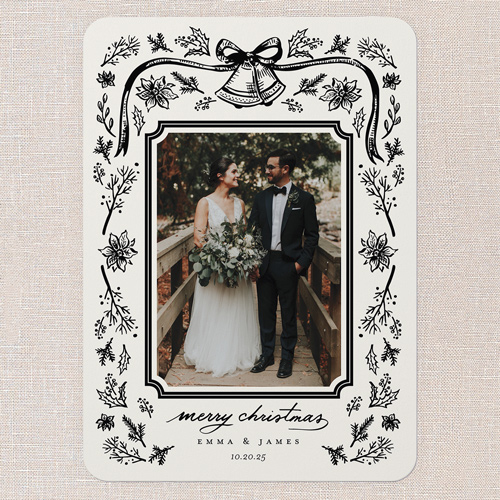 Personalized Black Christmas Cards