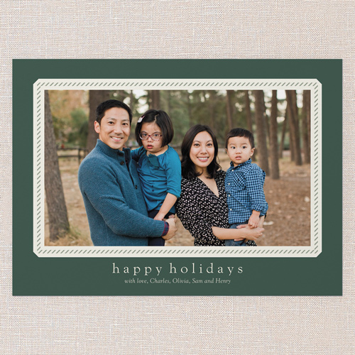 Classic Greetings Holiday Card, Green, 5x7 Flat, Holiday, Standard Smooth Cardstock, Square, Tree