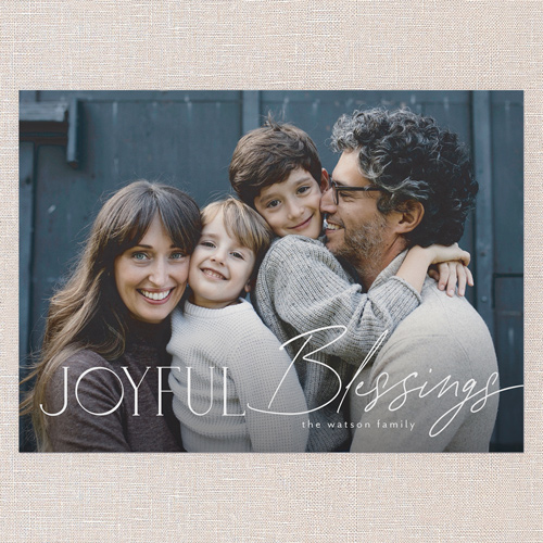 Serene Overlay Holiday Card, White, 5x7 Flat, Religious, Standard Smooth Cardstock, Square, White