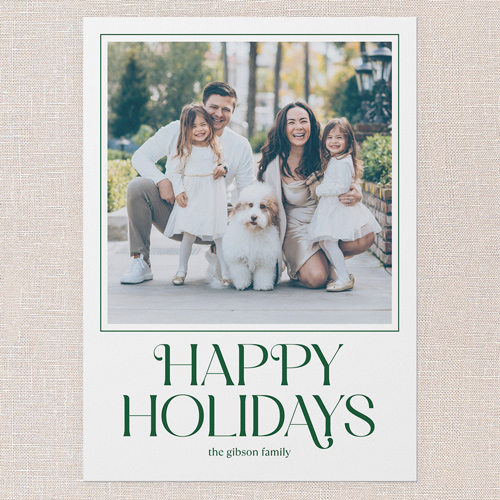 Heritage Joy Holiday Card, White, 5x7 Flat, Holiday, Pearl Shimmer Cardstock, Square, White