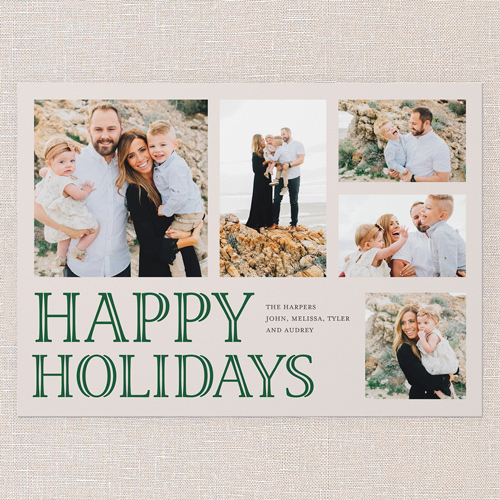 Grand Statement Holiday Card, Green, 5x7 Flat, Holiday, Standard Smooth Cardstock, Square, Tree
