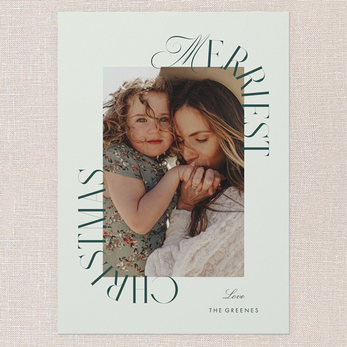 Modern Wrap Holiday Card, Green, 5x7 Flat, Christmas, Standard Smooth Cardstock, Square, Pine Grove