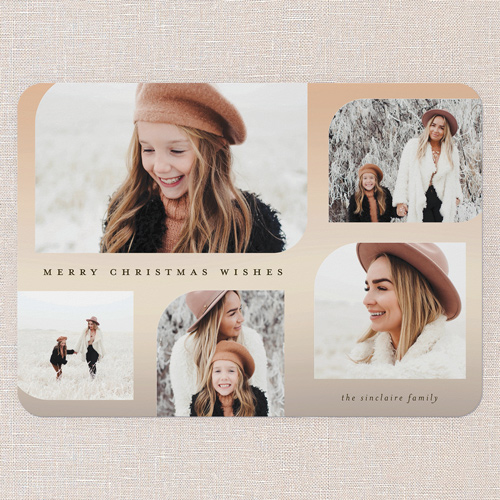 Timeless Greetings Holiday Card, Beige, 5x7 Flat, Christmas, Standard Smooth Cardstock, Rounded, Nude