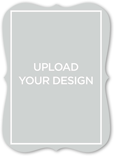 Upload Your Own Design Holiday Invitation, White, Pearl Shimmer Cardstock, Bracket