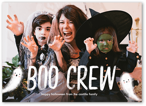 The Boo Crew Halloween Card, White, 5x7 Flat, Matte, Signature Smooth Cardstock, Square