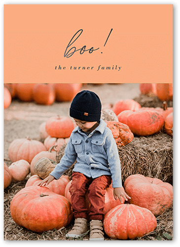 Clean Boo Halloween Card, Orange, 5x7 Flat, Matte, Signature Smooth Cardstock, Square