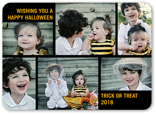 Halloween Wishes Halloween Card, Black, 100% Recycled Cardstock , Rounded
