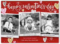 charming hearts valentines card 5x7 flat