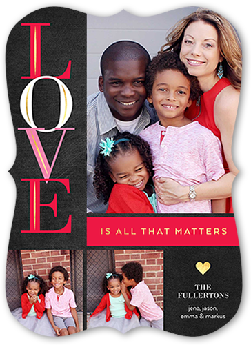 Love Matters Valentine's Card, Grey, Pearl Shimmer Cardstock, Bracket