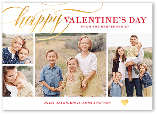 Scripted Romance Valentine's Card, White, Matte, Signature Smooth Cardstock, Square, White