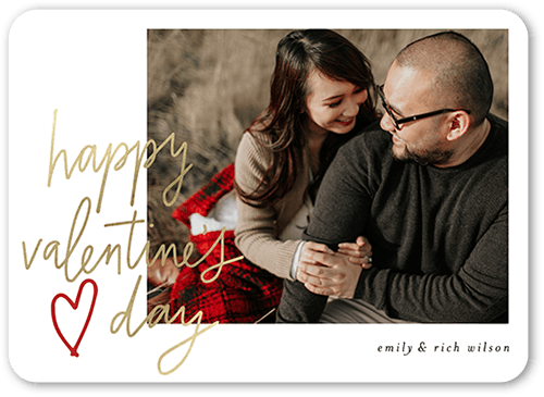 Abundant Love Valentine's Card, White, 5x7 Flat, 100% Recycled Cardstock , Rounded