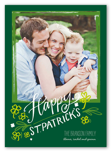 Fabulous Frame St. Patrick's Day Card, Green, Matte, Signature Smooth Cardstock, Square