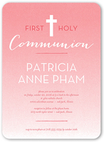 clean communion girl communion invitation 5x7 flat