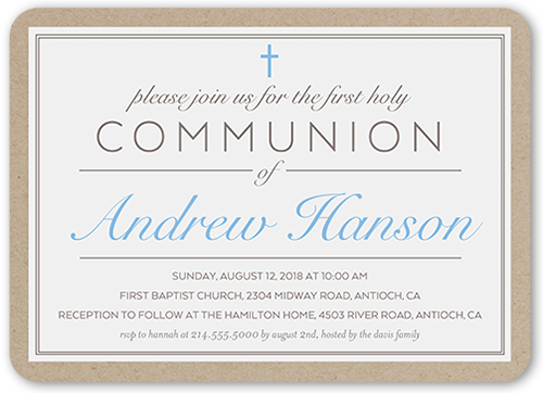 elegant first communion invitations