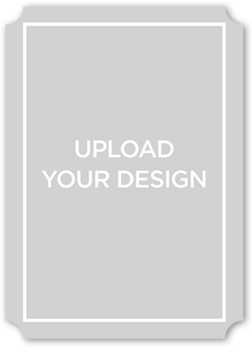 Upload Your Own Design Wedding Announcement, White, Pearl Shimmer Cardstock, Ticket