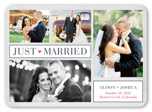 Until Ever After Wedding Announcement, Grey, Matte, Signature Smooth Cardstock, Rounded