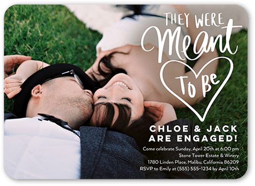 To Be Heart Engagement Party Invitation, Rounded Corners