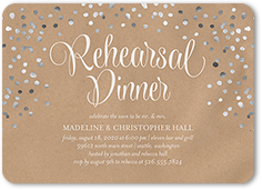 speckled flair rehearsal dinner invitation 5x7 flat