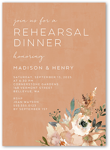 Painted Promise Rehearsal Dinner Invitation, Beige, 5x7 Flat, 100% Recycled Cardstock , Square