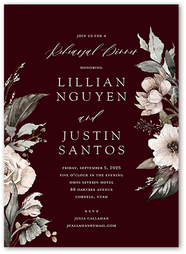 Red Rehearsal Dinner Invitation