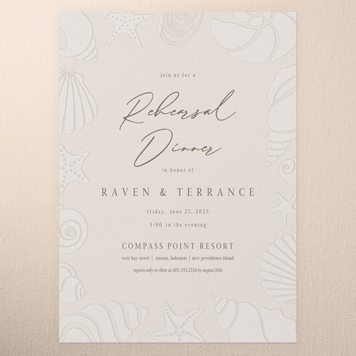 Regional Icons Rehearsal Dinner Invitation, Pink, 5x7 Flat, Pearl Shimmer Cardstock, Square