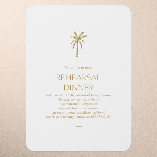 Editable Icon Rehearsal Dinner Invitation, Yellow, 5x7 Flat, Write Your Own Greeting, Matte, Signature Smooth Cardstock, Rounded, Mustard