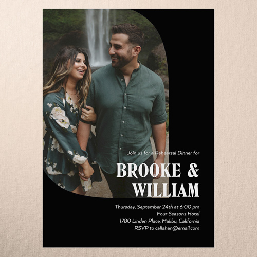 Modern Cutout Rehearsal Dinner Invitation, White, 5x7 Flat, Standard Smooth Cardstock, Square, White