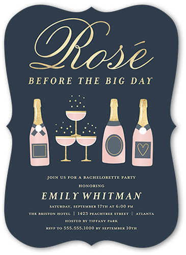 Big Day Party Bachelorette Party Invitation, Black, 5x7, Matte, Signature Smooth Cardstock, Bracket