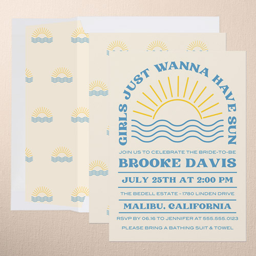 Sunny Seascape 5x7 Stationery Card by Yours Truly | Shutterfly