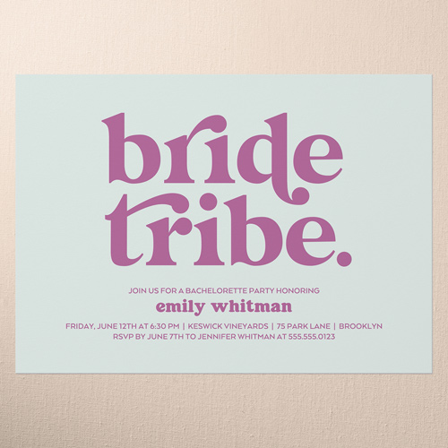 Cheerful Chic Bachelorette Party Invitation, Green, 5x7 Flat, Standard Smooth Cardstock, Square, Green