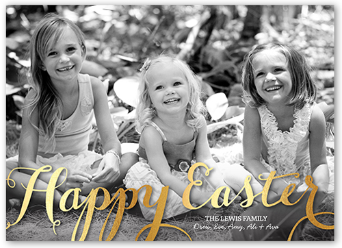 Shining Sentiment Easter Card, Yellow, Pearl Shimmer Cardstock, Square