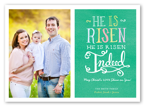 Splendid Moment Easter Card, Green, Luxe Double-Thick Cardstock, Square