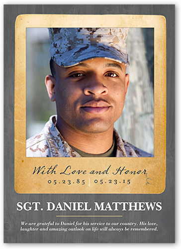 Love And Honor Sympathy Card, Grey, 100% Recycled Cardstock , Square