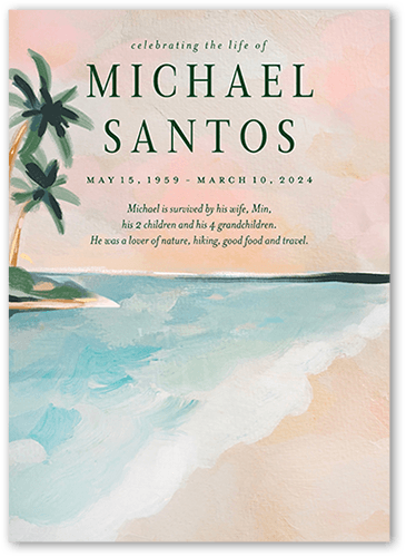 Sentimental Scenes Sympathy Card, Orange, 5x7 Flat, Write Your Own Greeting, Matte, Signature Smooth Cardstock, Square, Peach