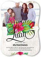 floral luau summer invitation 5x7 flat