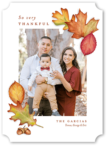 So Very Thankful Fall Greeting, White, 5x7, Matte, Signature Smooth Cardstock, Ticket