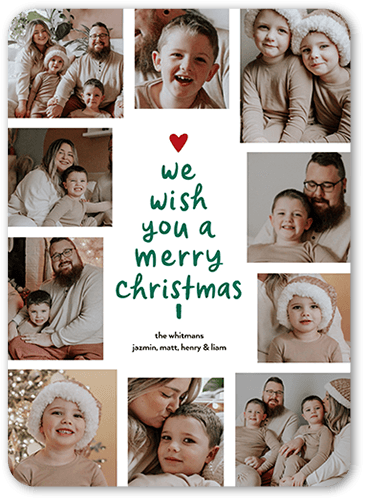 Big and Musical Christmas Card, White, 5x7, Christmas, Standard Smooth Cardstock, Rounded