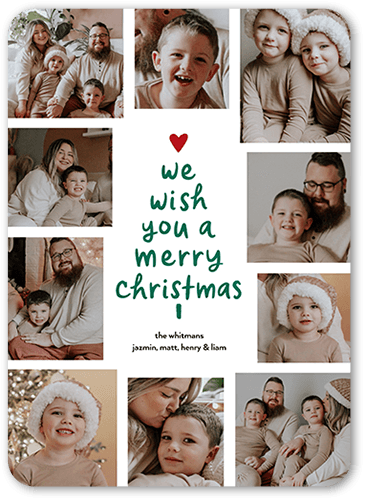 Big and Musical Christmas Card, White, 5x7 Flat, Christmas, Matte, Signature Smooth Cardstock, Rounded