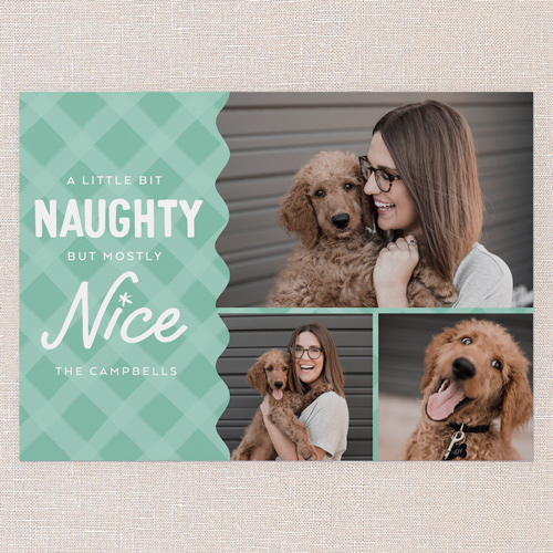 Mostly Nice Christmas Card, Green, 5x7 Flat, Christmas, Matte, Signature Smooth Cardstock, Square