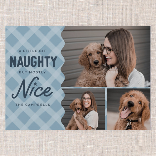 Mostly Nice Christmas Card, Blue, 5x7 Flat, Christmas, Standard Smooth Cardstock, Square