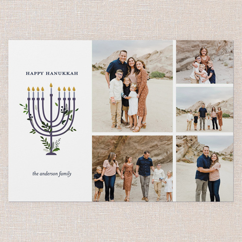 Menorah Memories Hanukkah Card, White, 5x7 Flat, Hanukkah, Matte, Signature Smooth Cardstock, Square, White