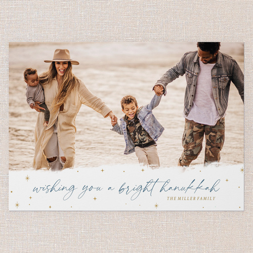 Wrapped In Light Hanukkah Card, White, 5x7 Flat, Hanukkah, Luxe Double-Thick Cardstock, Square, White