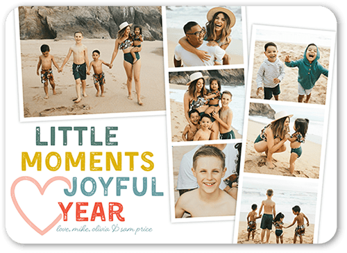 Love Little Moments New Year's Card, White, 5x7 Flat, New Year, Pearl Shimmer Cardstock, Rounded