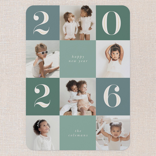 Simple Green New Year Card