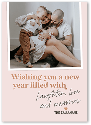New Year Memories New Year's Card, Beige, 5x7 Flat, New Year, Standard Smooth Cardstock, Square