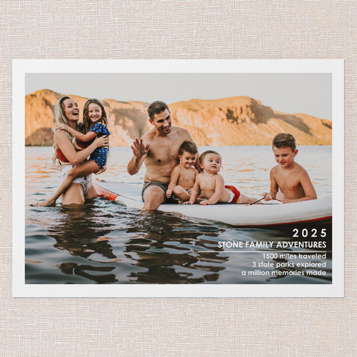 Family Moment New Year's Card, White, 5x7 Flat, Write Your Own, Standard Smooth Cardstock, Square, White
