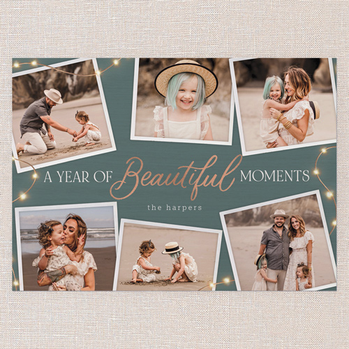 Beautiful Moments New Year's Card, Blue, 5x7 Flat, New Year, Standard Smooth Cardstock, Square, Lake