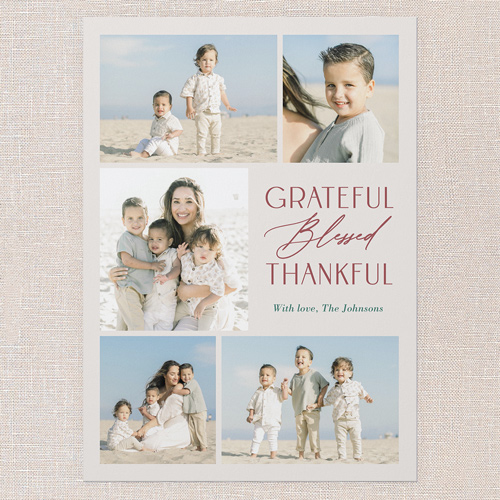 Blessed Reflections Religious Christmas Card, Beige, 5x7 Flat, Religious, Matte, Signature Smooth Cardstock, Square, Nude