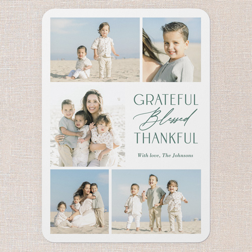 Blessed Reflections Religious Christmas Card, White, 5x7 Flat, Religious, Matte, Signature Smooth Cardstock, Rounded, White