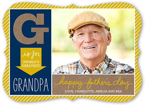 Greatest Grandpa Father's Day Card, Yellow, Matte, Signature Smooth Cardstock, Bracket